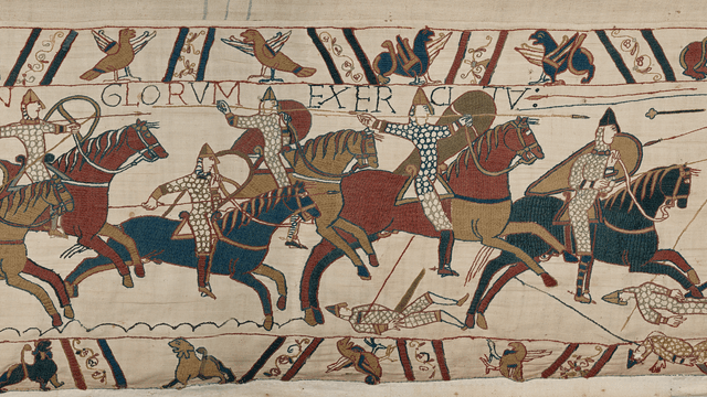 Bayeux Tapestry, England, about AD 1072-77. Photo © La Fabrique de patrimoines en Normandie / Antoine Cazin