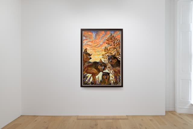 Walton Ford, An Orbed Drop of Light, installation view, Galerie Max Hetzler London, 2026. Photo: Lucy Dawkins