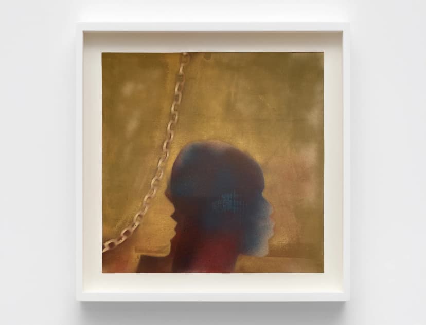Melvin Edwards, Untitled, c. 1975 Spray paint on paper 23 1/8 x 22 5/8 in (58.7 x 57.5 cm)