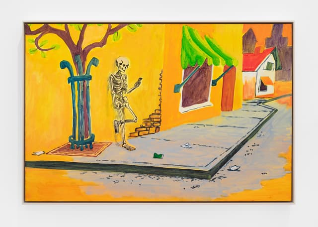 Scott Reeder, Circling Back, 2026, 31 × 46 × 2 ½ inches (78.74 × 116.84 × 6.35 cm) (framed), Acrylic and oil on canvas