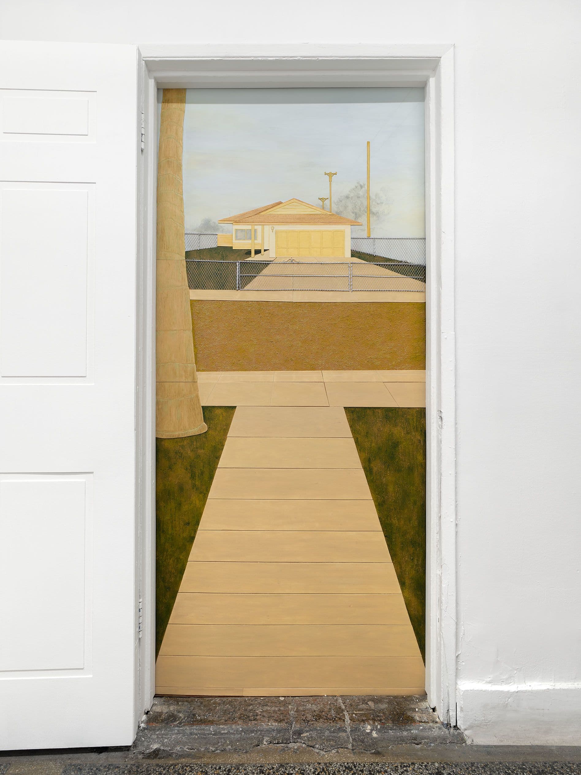 Maryrose Cobarrubias Mendoza, A House, 2026. Acrylic gouache, wood, armature wire on MDF. 82 x 38 x .25 in (208 x 97 x 1 cm). Photo: Paul Salveson. Courtesy of the artist and Commonwealth and Council.