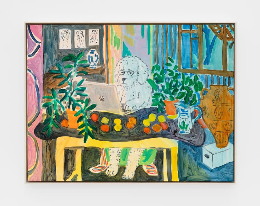 Scott Reeder, Blue Room, 2026, 33 × 43 × 2 ½ inches (83.82 × 109.22 × 6.35 cm) (framed), Oil on canvas
