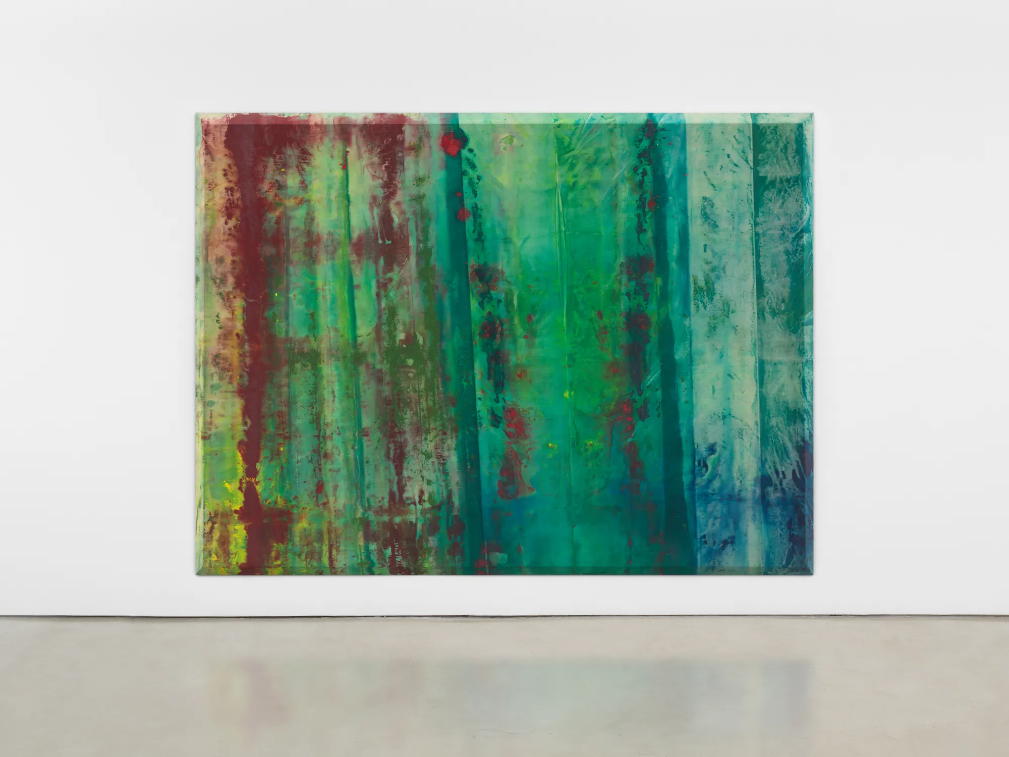 Sam Gilliam, But Through, 1968, acrylic on canvas 97 x 130 1/4 x 2 1/2 in (246.4 x 330.8 x 6.3 cm)