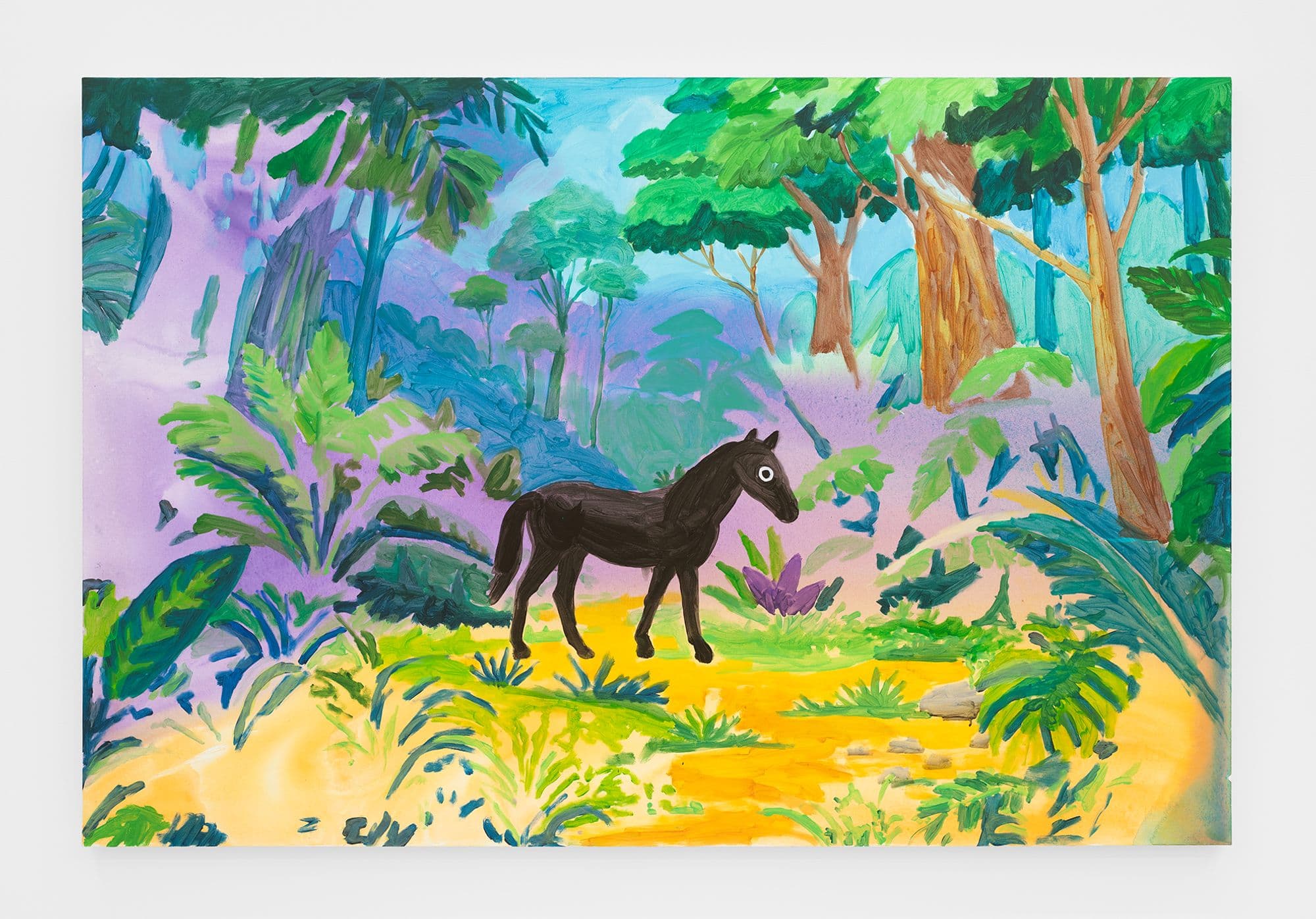 Scott Reeder, Not Here (Stoned Horse 2), 2026, 48 × 72 inches (121.92 × 182.88 cm), Acrylic and oil on canvas