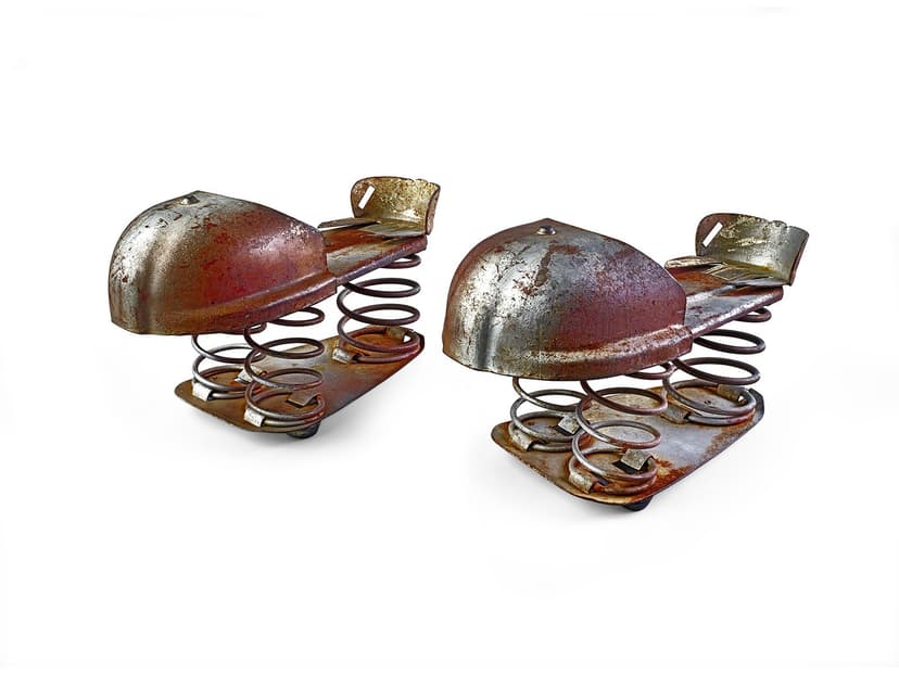 Toy, Rocket Shoes, c. 1953, United States, metal, paint. The Wolfsonian–FIU, The Mitchell Wolfson, Jr. Collection