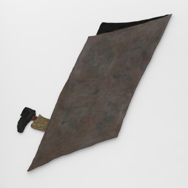 Gabriel Slavitt, Family Tree, 2024. House paint, drywall mud, india ink & chalk pastel on canvas stretched over wood panel. 69 x 71 x 1 1/4 inches.