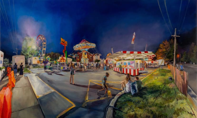 Kathleen Beausoleil, Midway Meeting, 2026, oil on canvas