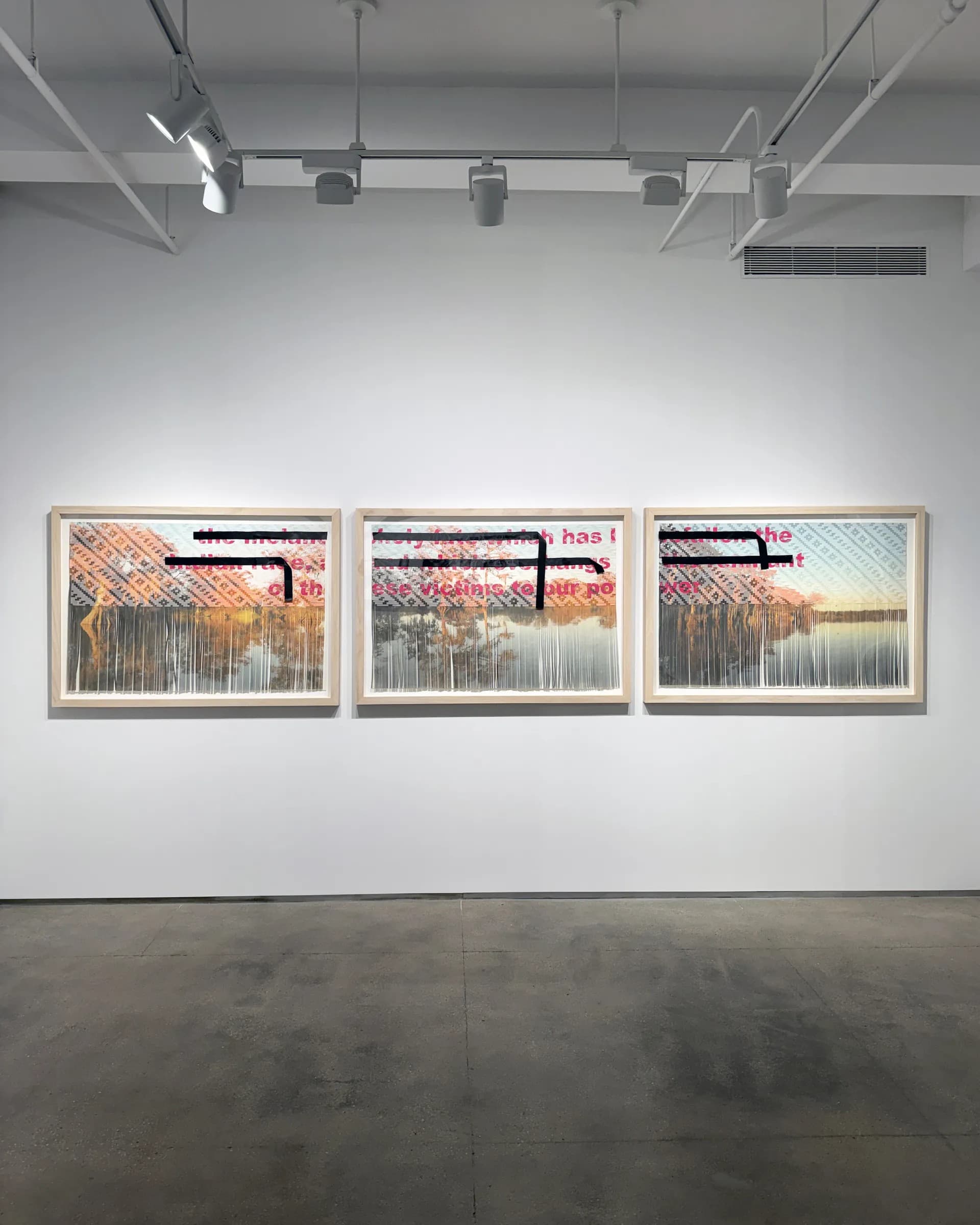 Installation view, Sarah Sense: Land, Line, Blood, Memory, Bruce Silverstein Gallery, New York, 2026
