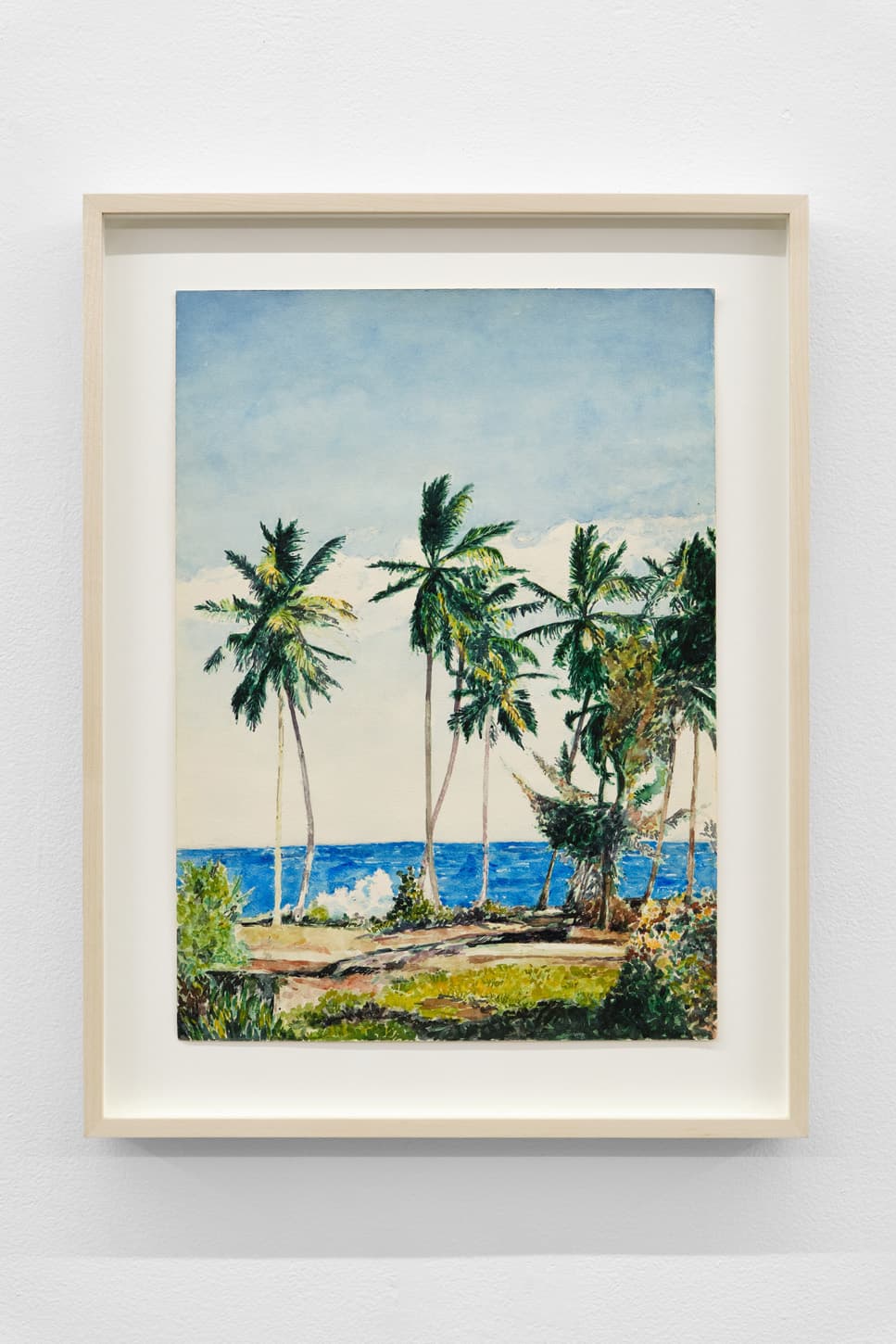 Miguel Ferrando, Untitled (Avenida Las Americas #1), ca. 1980–1985. Gouache and watercolor on paper, 25 x 19 in. (Framed)