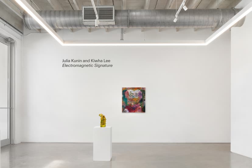 Installation view, Kiwha Lee and Julia Kunin: Electromagnetic Signature, Mindy Solomon Gallery, Miami, 2026. Photo: Zachary Balber