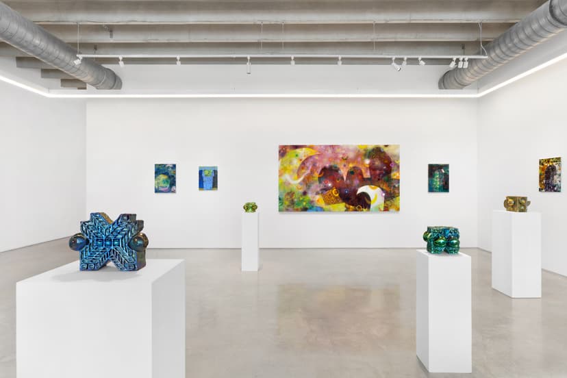 Installation view, Kiwha Lee and Julia Kunin: Electromagnetic Signature, Mindy Solomon Gallery, Miami, 2026. Photo: Zachary Balber