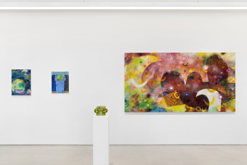 Installation view, Kiwha Lee and Julia Kunin: Electromagnetic Signature, Mindy Solomon Gallery, Miami, 2026. Photo: Zachary Balber