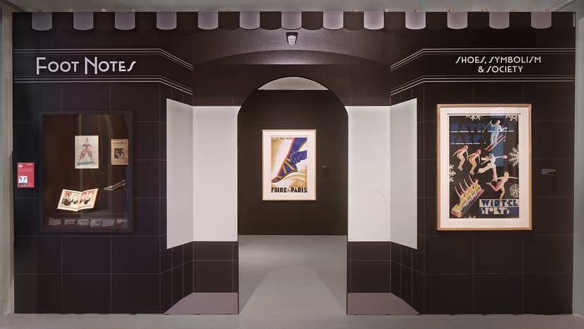 Installation view, Foot Notes: Shoes, Symbolism, and Society, The Wolfsonian–FIU, Miami Beach, 2026