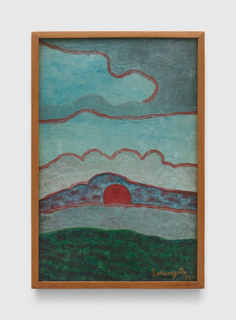 Sem título (Untitled), 1980. Oil on eucatex, 17 3/4 x 11 3/4 inches (45.1 x 29.9 cm)