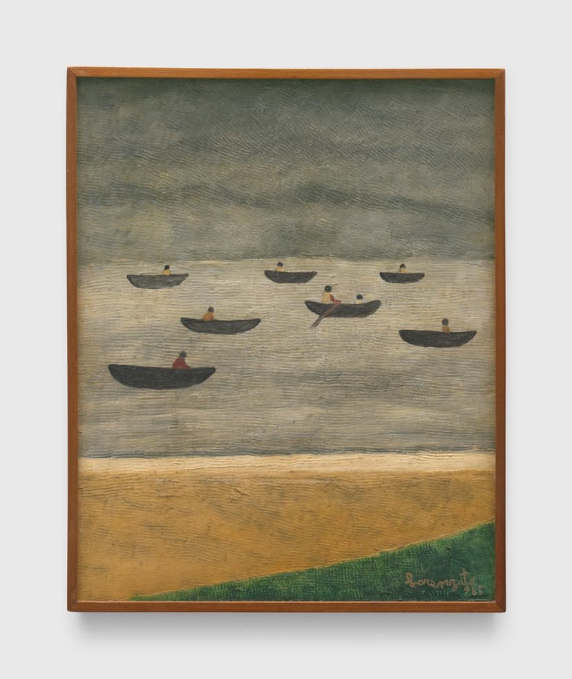 Sem título (Untitled), 1985. Oil on board, 18 7/8 x 15 inches (48 x 38 cm)