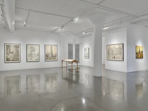 Installation view, Sandow Birk: An Illustrated History of the Present, Catharine Clark Gallery, San Francisco, 2026