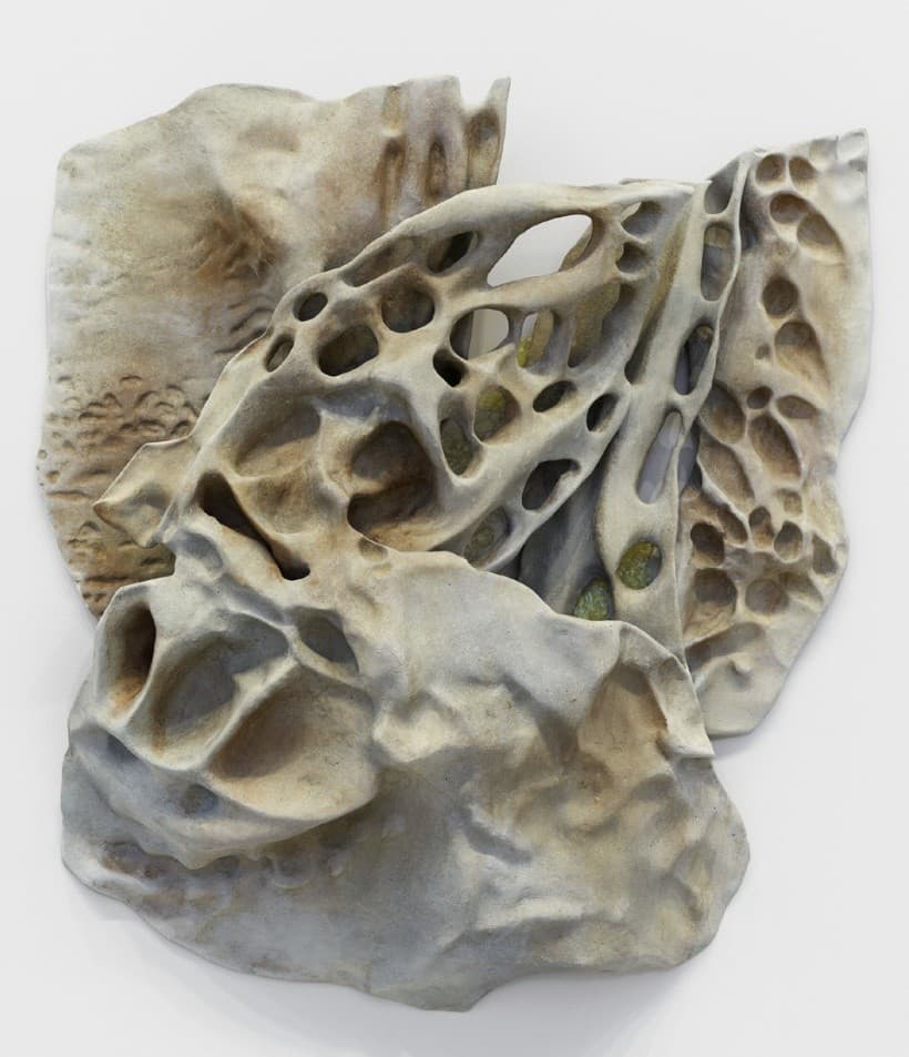 Cristina Iglesias, Possible Matter IV, 2026. Cast aluminum and transparent resin, 123 × 116 × 25 cm / 48 × 46 × 10 in. © Cristina Iglesias, VEGAP, Madrid. Courtesy the artist and Hauser & Wirth. Photo: Sarah Muehlbauer
