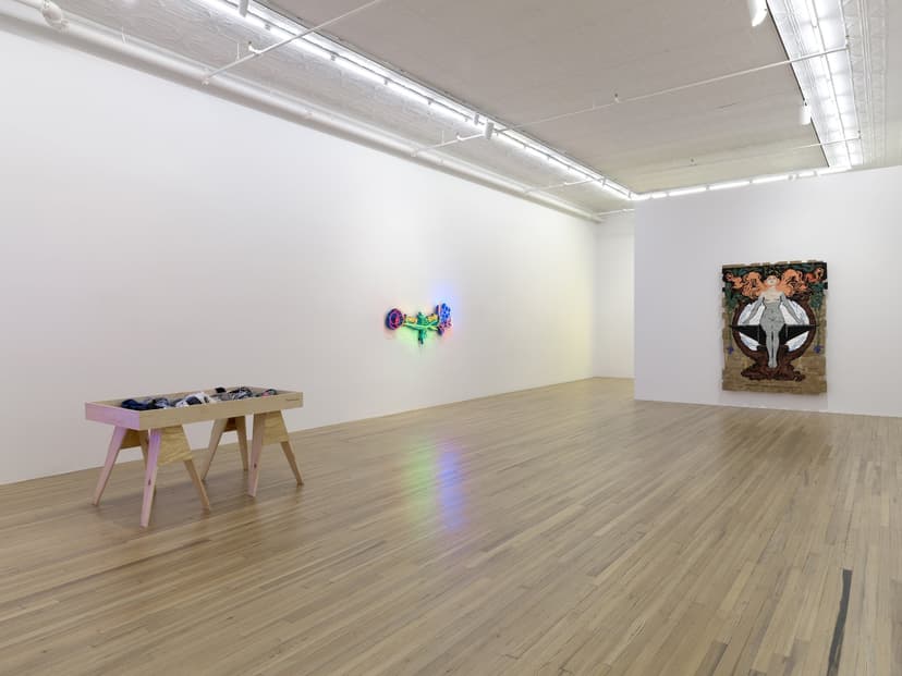 Installation view, Andrea Bowers: Democracy Needs Our Courage, Andrew Kreps Gallery, New York, 2026. Photo: Elisabeth Bernstein