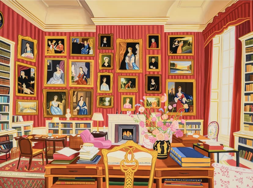 Petworth House, The Red Library, South Wall