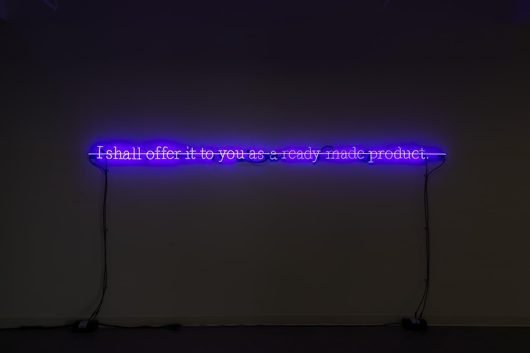 Joseph Kosuth: I Shall Offer It To You As A Ready-Made Product