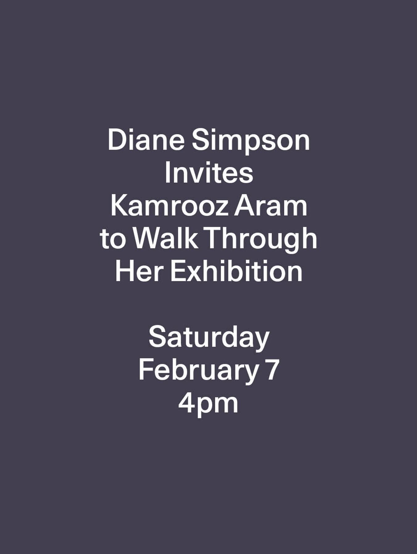 Exhibition Walkthrough of Diane Simpson: Formal Wear with Kamrooz Aram